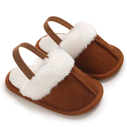 Cozy Baby Fur Slip On Slides