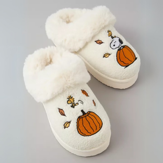 Seasonal Snoopy Pumpkin Indoor Slippers