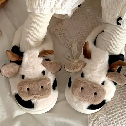 Cozy Cow Plush Slippers