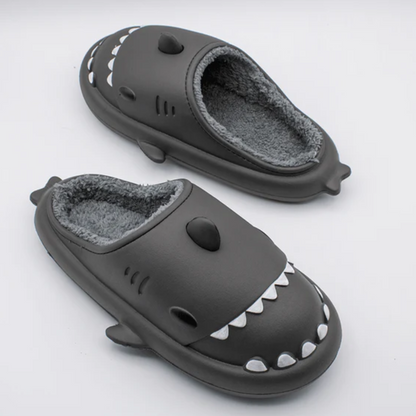 Cozy Shark Slides Winter Footwear