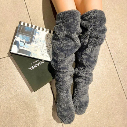 Plush High Length Cozy Socks