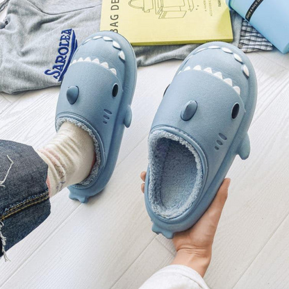 Cozy Shark Slides Winter Footwear