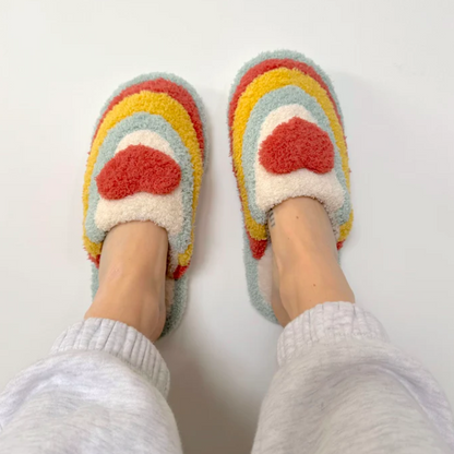 Rainbow Slippers With Non Slip Sole