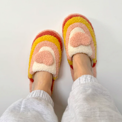 Rainbow Slippers With Non Slip Sole