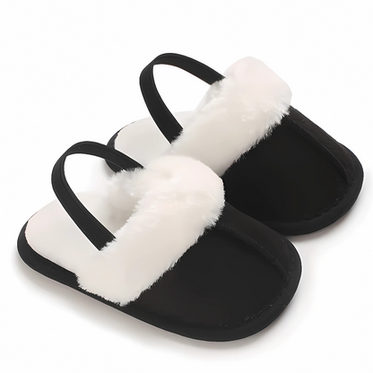 Cozy Baby Fur Slip On Slides