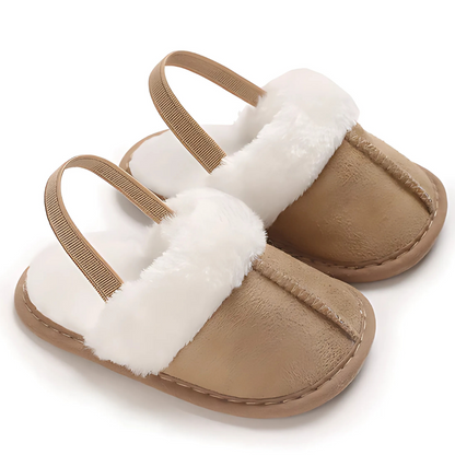 Cozy Baby Fur Slip On Slides