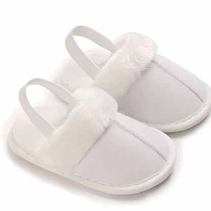 Cozy Baby Fur Slip On Slides