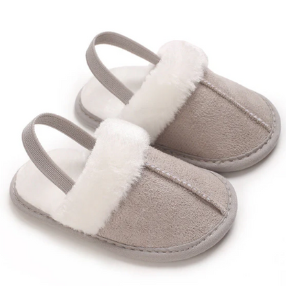 Cozy Baby Fur Slip On Slides