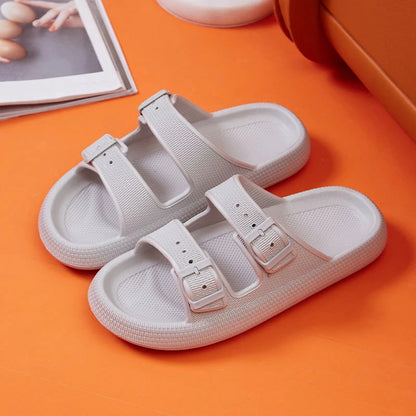 Vibrant Adjustable Buckle Strapped Slides