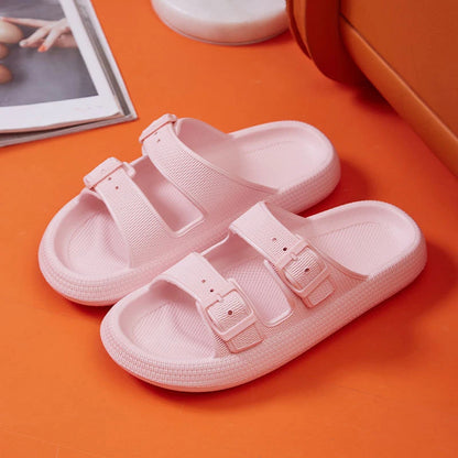 Vibrant Adjustable Buckle Strapped Slides