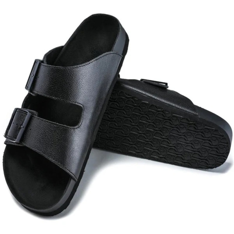 Adjustable Double Strap Slide Sandals