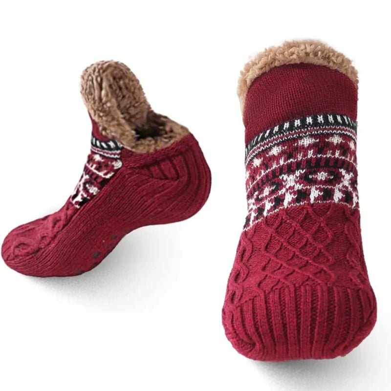 Cozy Knitted Winter Slipper Socks