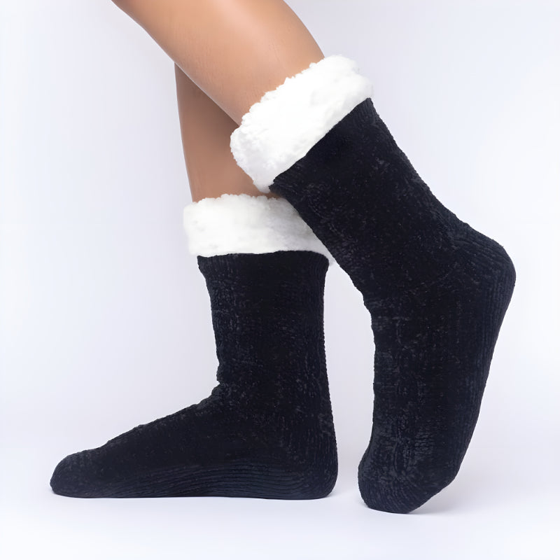 Fleece Lined Non Slip Lounge Socks