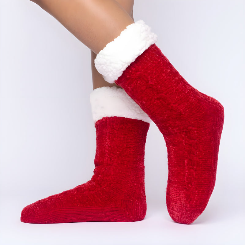 Fleece Lined Non Slip Lounge Socks