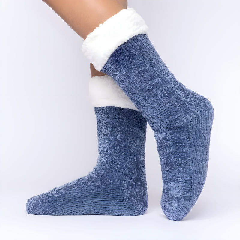 Fleece Lined Non Slip Lounge Socks