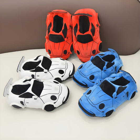 Plush Car Shaped Indoor Slippers