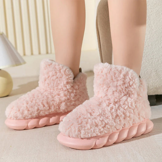 Comfy High Top Furry Lounge Boots