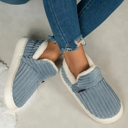 Ribbed Slippers With Non Slip Sole