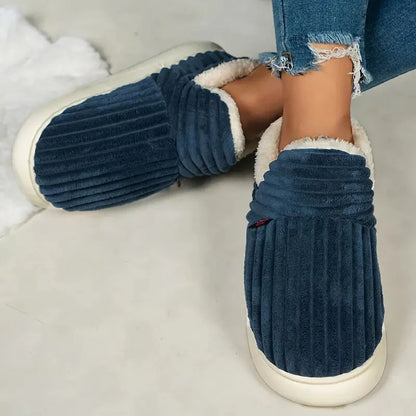 Ribbed Slippers With Non Slip Sole